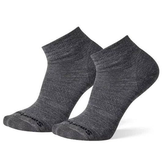 Lightweight athletic mini socks 2-pack featuring breathable merino wool construction, targeted cushioned comfort, and low-profile performance styling for active wear