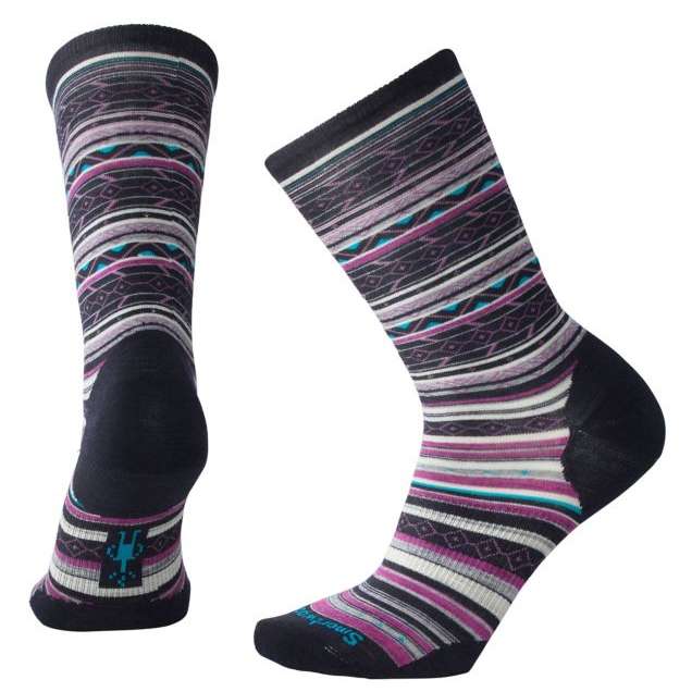 Smartwool Women's Ethno Graphic Crew Socks #SW0SM627108 Deep Navy Heather