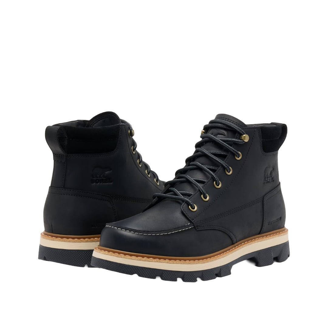 Sorel Men's Lark-47 Moc Toe Wp -  Black/Bleached Ceramic