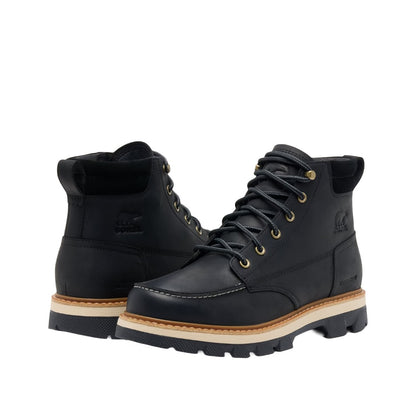 Sorel Men's Lark-47 Moc Toe Wp -  Black/Bleached Ceramic