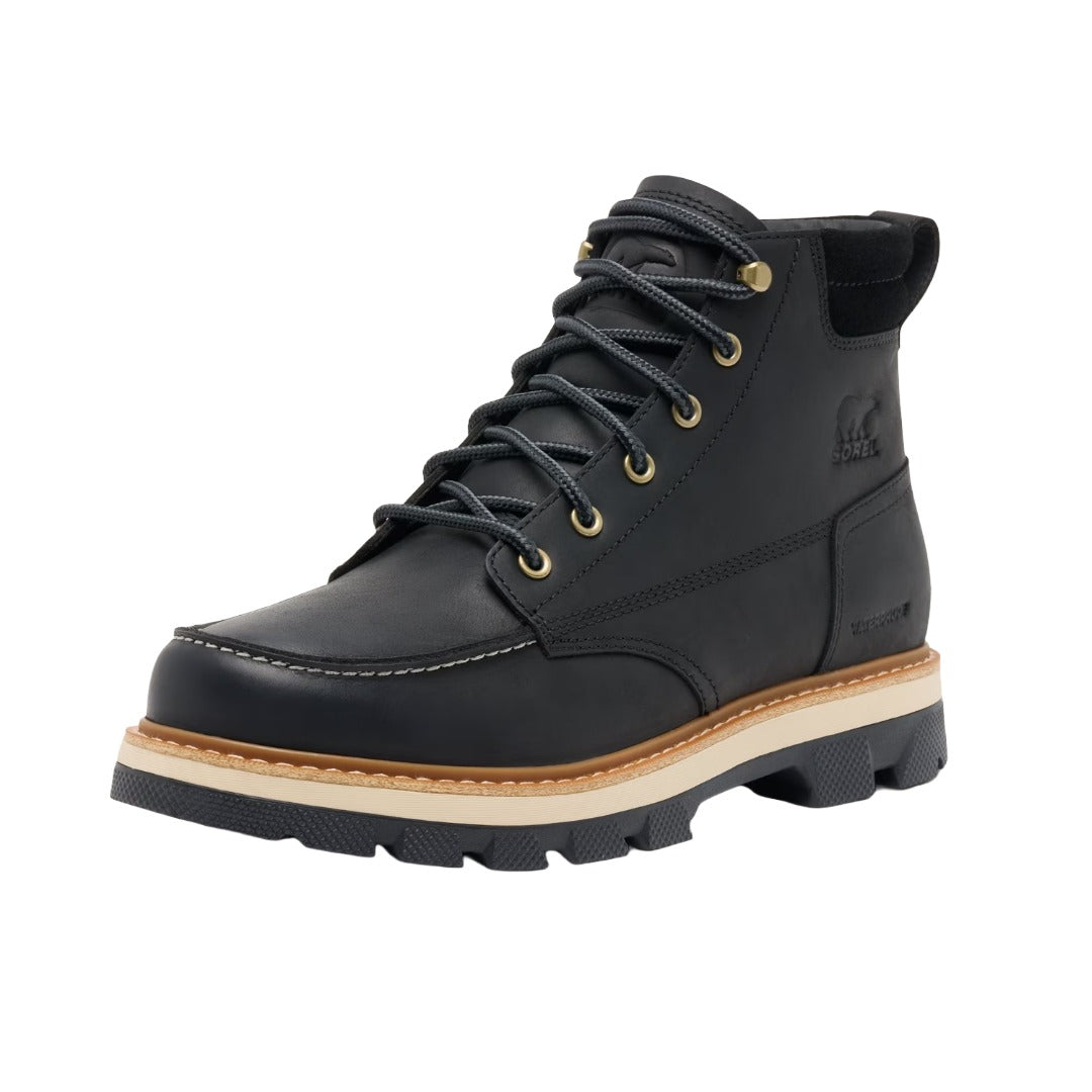 Sorel Men's Lark-47 Moc Toe Wp -  Black/Bleached Ceramic