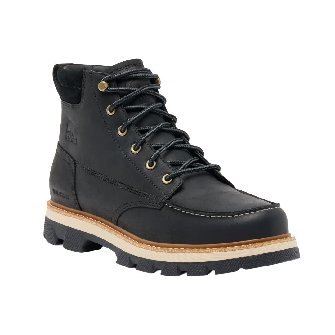 Sorel Men's Lark-47 Moc Toe Wp -  Black/Bleached Ceramic
