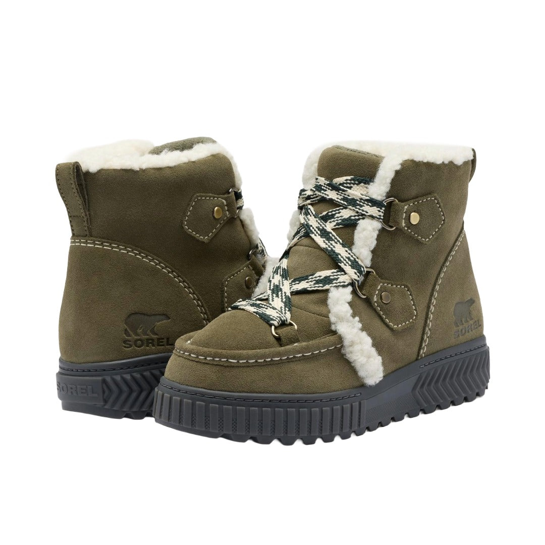 Sorel Women's Ona Ave Alpine Plus WP Boots - Stone Green, Gum 18