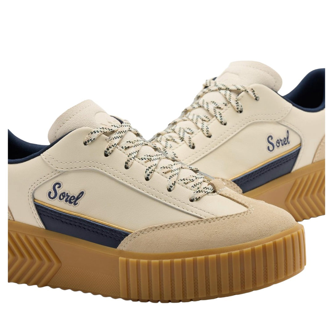 Sorel Women's Ona Ave T-Toe Sneaker - Snow, Collegiate Navy