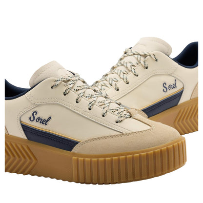 Sorel Women's Ona Ave T-Toe Sneaker - Snow, Collegiate Navy