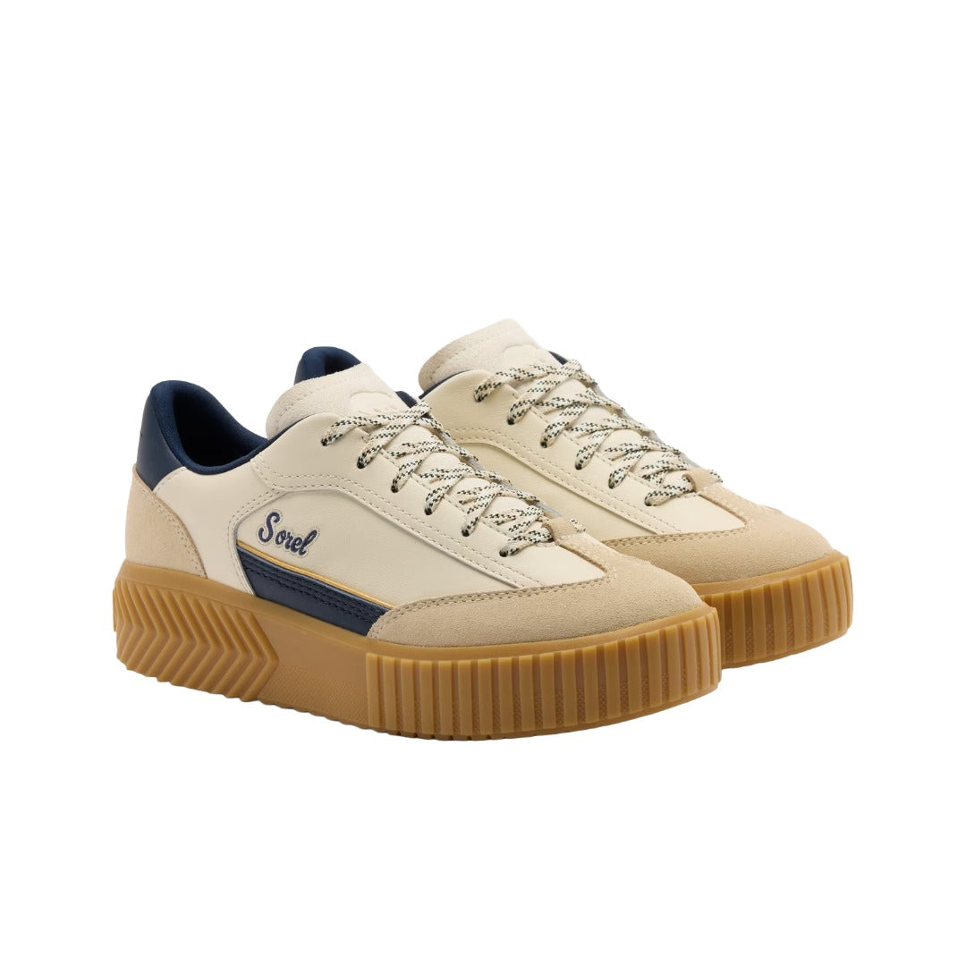 Sorel Women's Ona Ave T-Toe Sneaker - Snow, Collegiate Navy