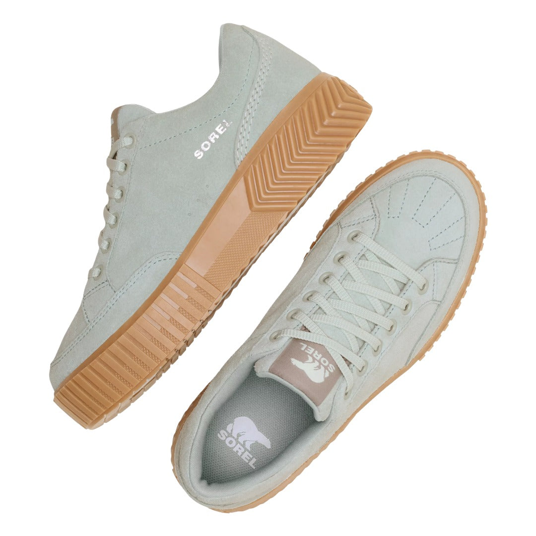 SOREL WOMEN'S ONA AVE LOW SNEAKER - Cool Green, Gum 2