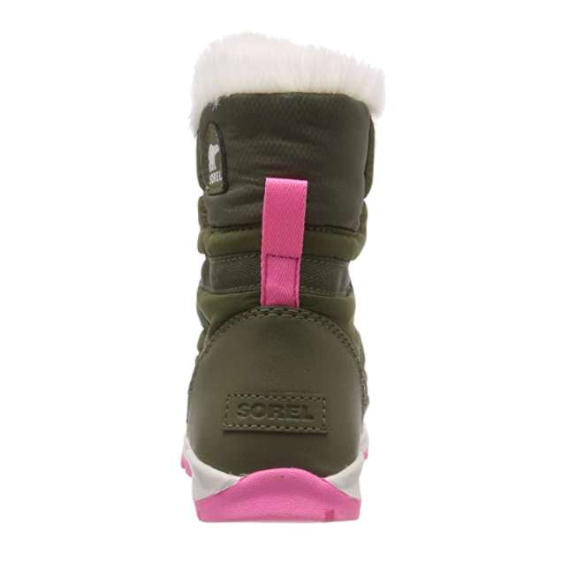 Sorel Girls' Whitney Short Lace Snow Boot (Hiker Green/Sea Salt)