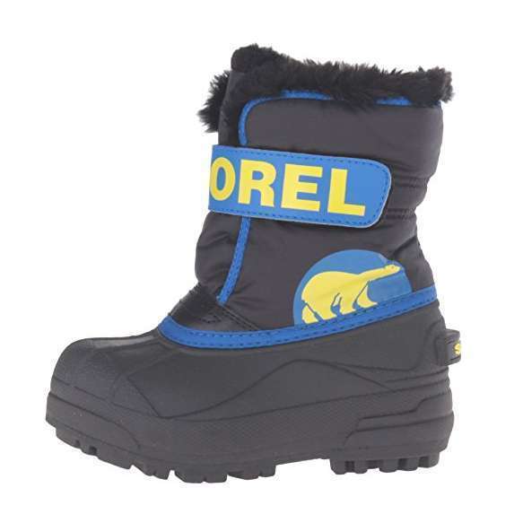 Sorel Toddler Commander-K Snow Boot (Black/Super Blue)
