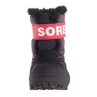 Sorel Toddler Commander-K Snow Boot (Dark Grey/Bright Red)