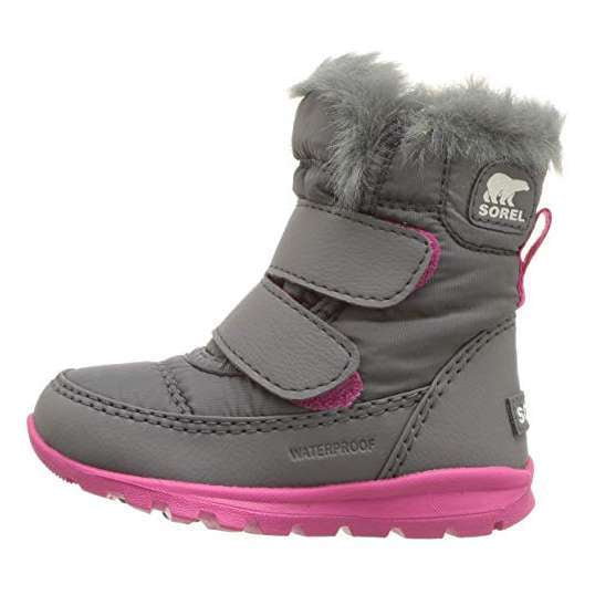 Sorel Toddler Whitney Strap Snow Boot (Quarry/Ultra Pink)