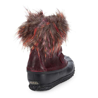 Sorel Women's Out N About Fur Lux Boots (Rich Wine)