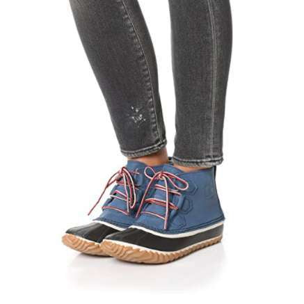 Sorel Women's Out N about Leather Snow Boot (Dark Mountain)