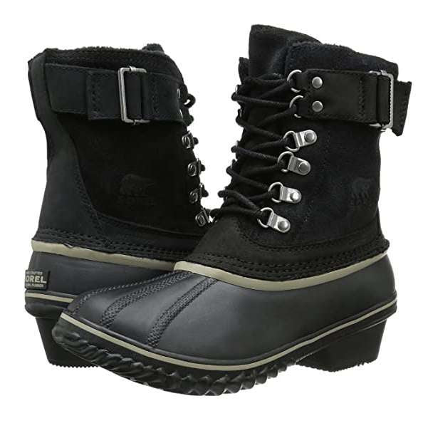 Sorel Women's Winter Fancy Lace II Boot (Black/Silver/Sage)