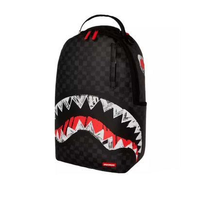 SPRAYGROUND Scribble Shark Check DLXSV Backpack