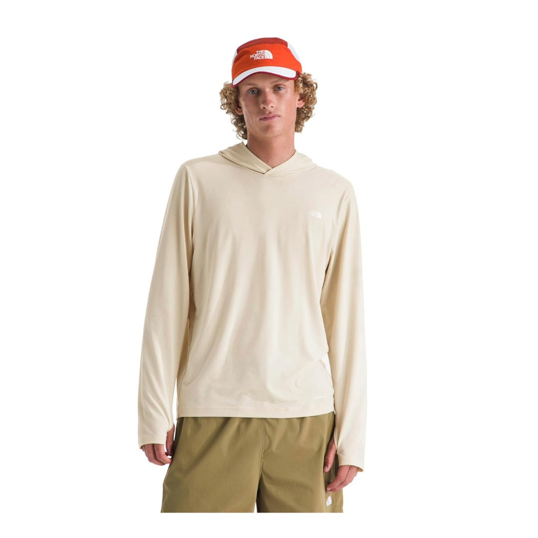 THE NORTH FACE Men’s Adventure Sun Hoodie featuring lightweight long-sleeve construction, attached hood, and performance fabric designed for sun protection and outdoor activities.
