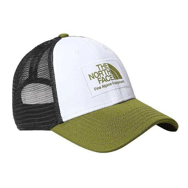 The North Face Mudder Trucker Hat with structured front, mesh back panels, and adjustable snapback closure for breathable everyday wear.