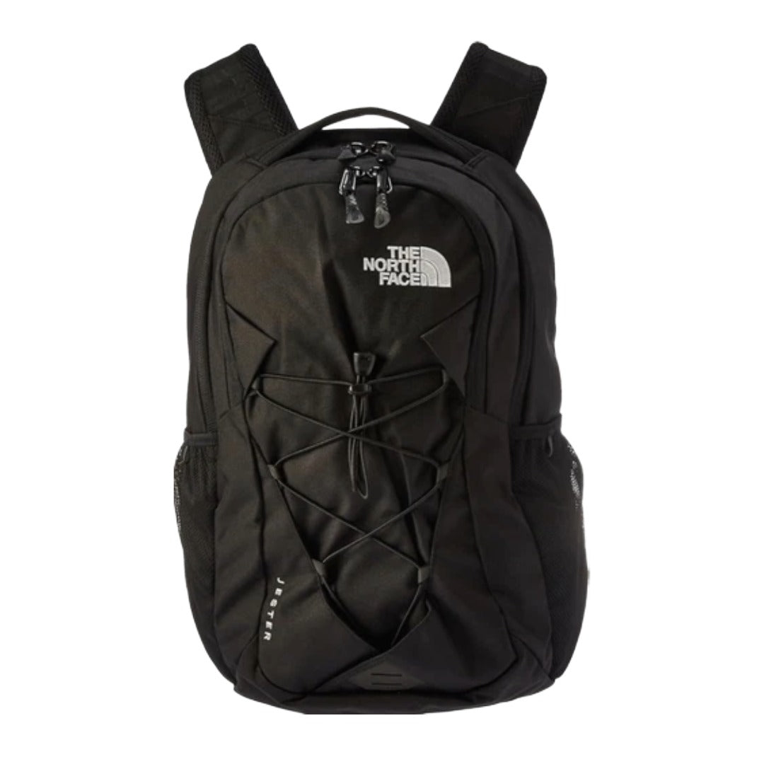 The North Face Jester Backpack with padded laptop sleeve, organized compartments, breathable back panel, and everyday commuter design.