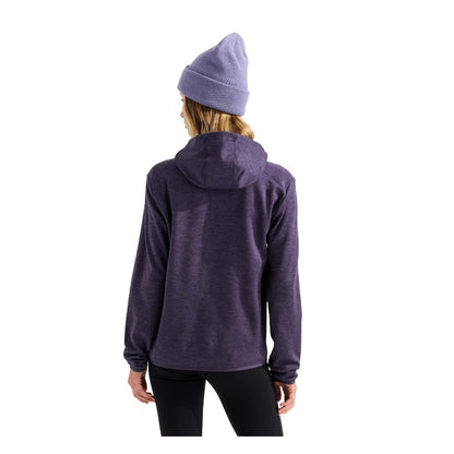 THE NORTH FACE Women's TNF Performance Fleece Full Zip Hoodie - Endless Dusk Dk Hth/Grounded Plum