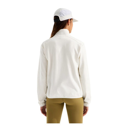THE NORTH FACE Women's TNF Performance Fleece Full Zip Hoodie -  White Dune Light Heather/Desert Stone