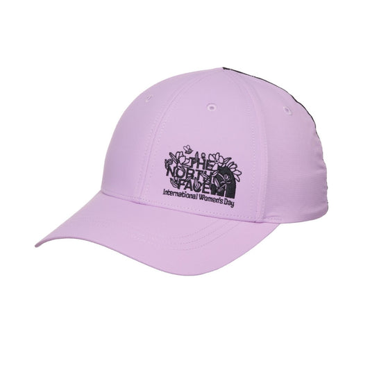 The North Face Women’s Horizon Hat featuring lightweight quick-drying fabric, curved brim, adjustable back strap, and embroidered logo for outdoor wear.