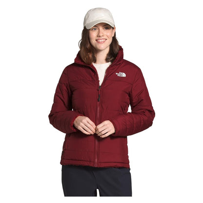 Women’s North Face Mossbud Reversible Jacket showing smooth exterior and plush fleece interior.