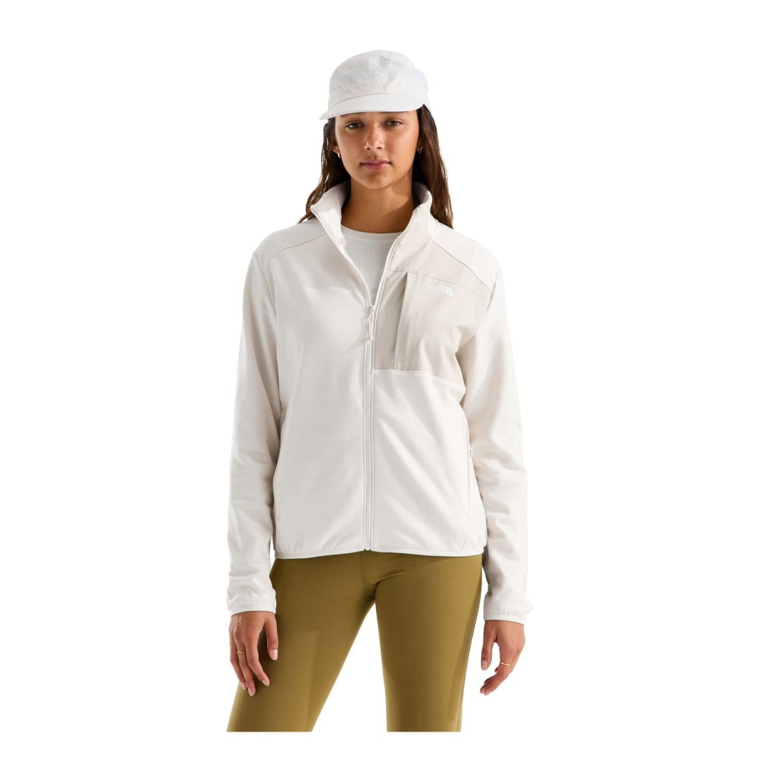 Women's full-zip fleece hoodie featuring a soft fleece construction, attached hood, long sleeves, front zipper, and practical pockets for versatile cool-weather wear