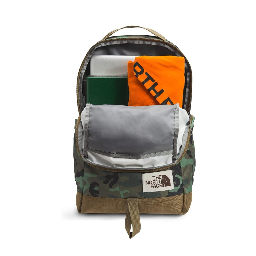 THE NORTH FACE Daypack Backpack - Thyme Brushwood Camo Print/Military Olive/Kelp Tan