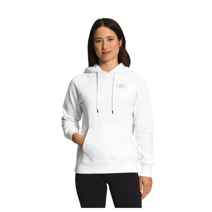 The North Face Women's Graphic Injection Hoodie - TNF White/Acoustic Blue