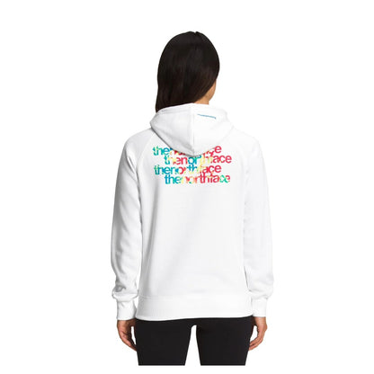 The North Face Women's Graphic Injection Hoodie - TNF White/Acoustic Blue