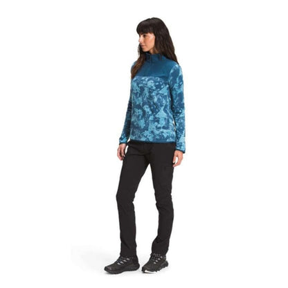 The North Face Printed TKA Glacier 1/4 Zip Fleece - Monterey Blue Scattershot Print