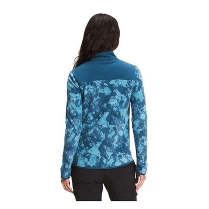 The North Face Printed TKA Glacier 1/4 Zip Fleece - Monterey Blue Scattershot Print