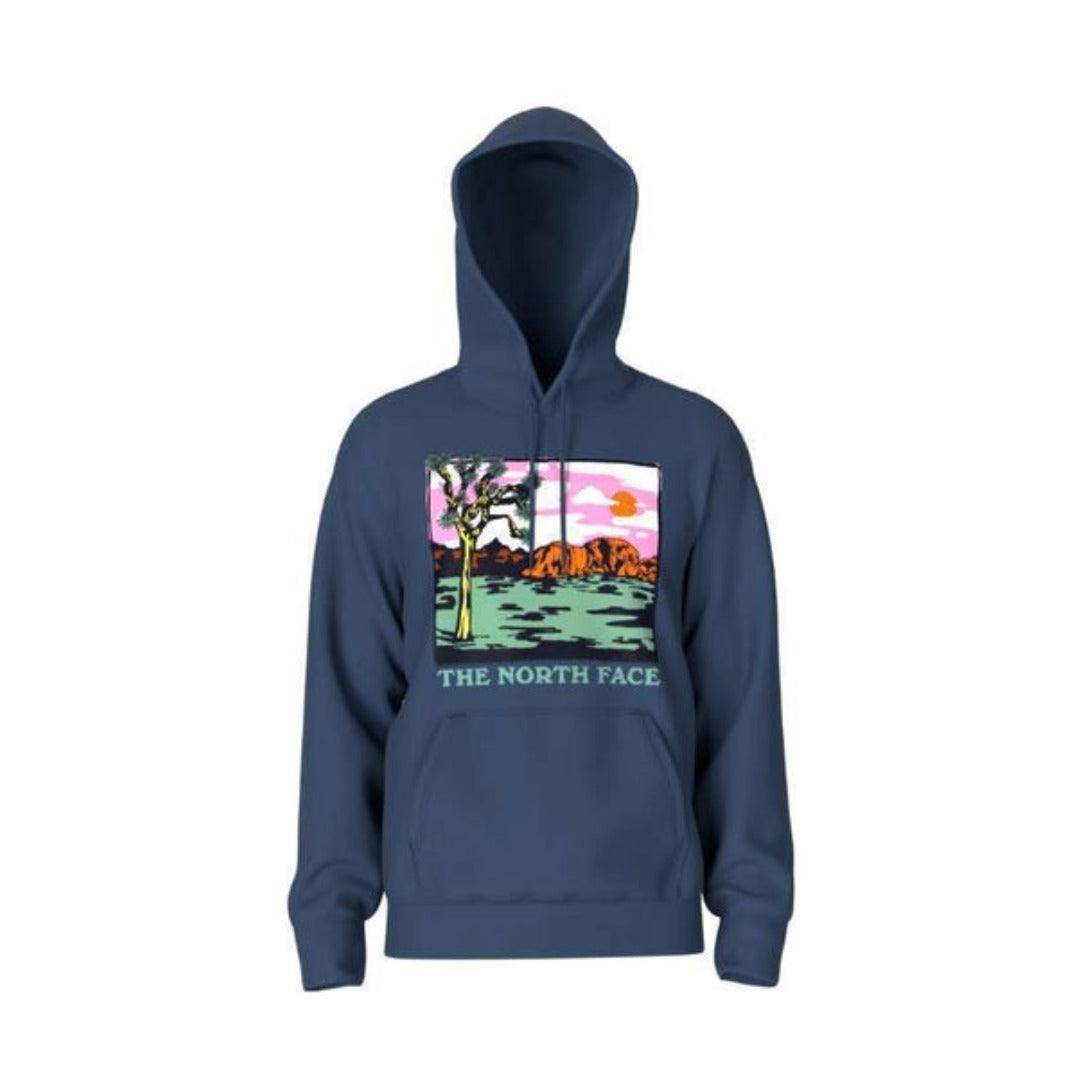 The North Face Men's Graphic Injection Hoodie - Shady Blue/Wasabi