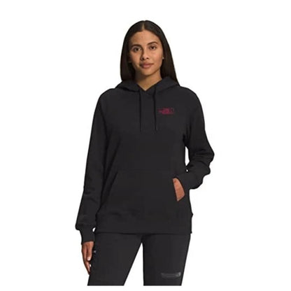 The North Face Women's Graphic Injection Hoodie - TNF Black/Brilliant Coral