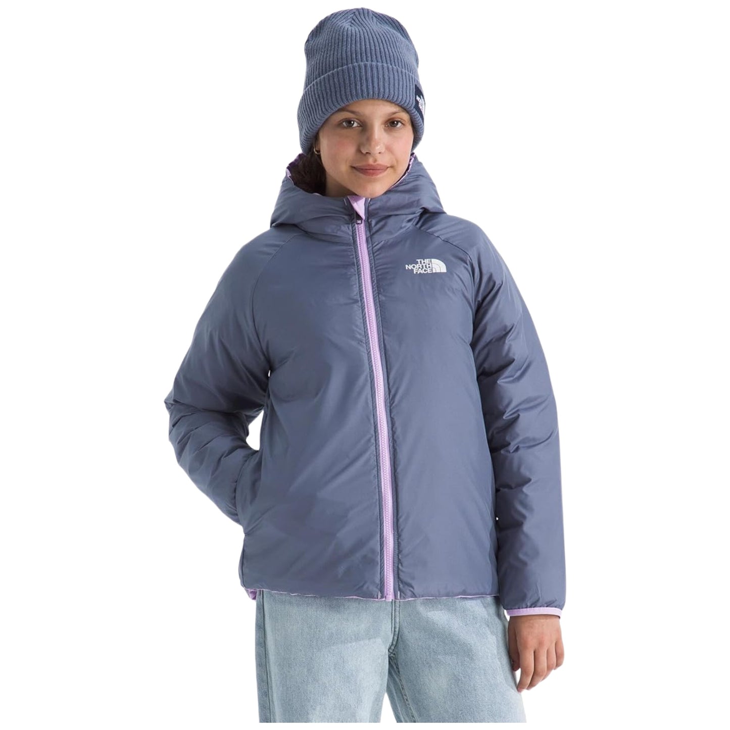 The North Face Girls’ Reversible Perrito Jacket - Lite Lilac