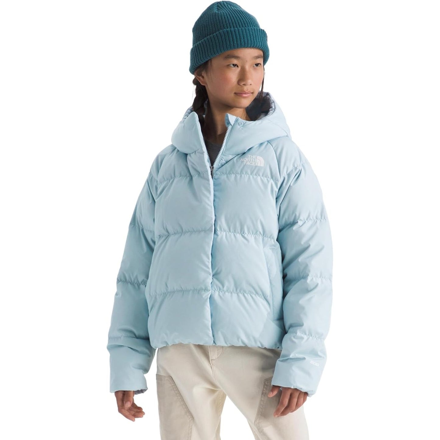 The North Face Girls’ North Down Hooded Jacket - Polar Haze