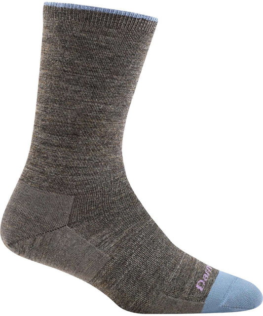 Darn Tough Women's Solid Basic Crew Lightweight Lifestyle Socks - Taupe (6012-N Taupe 0722)