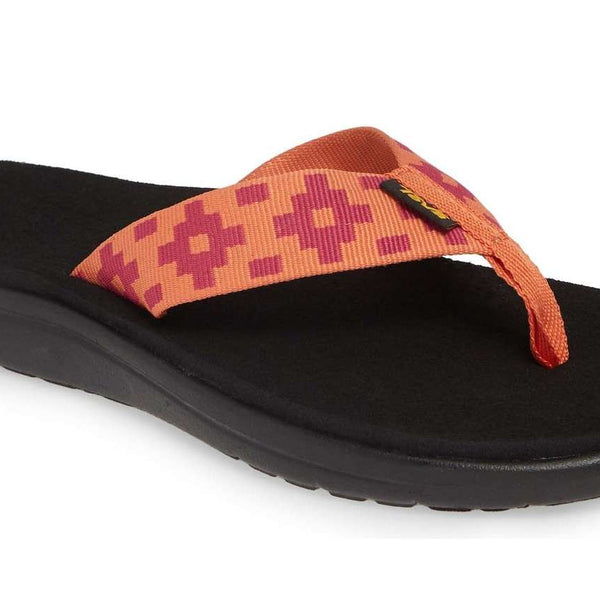 Teva Women's Voya Flip Flop #1019040 Maya Check Flamingo 