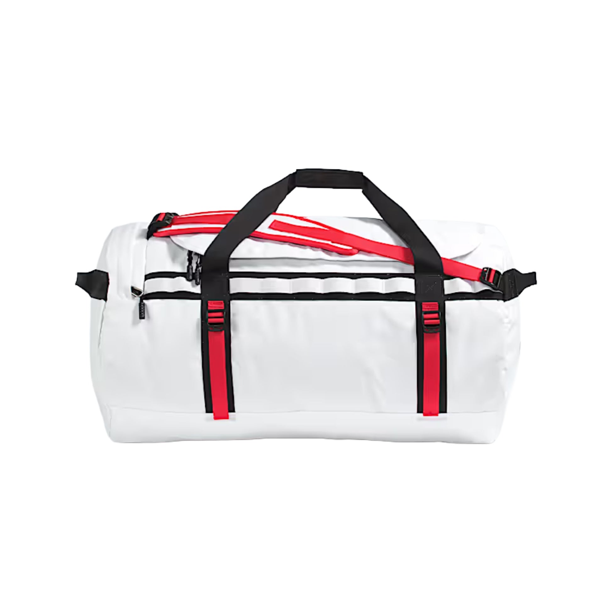 The North Face Base Camp Duffel Medium  71L durable water-resistant travel bag with backpack straps and large zippered opening.
