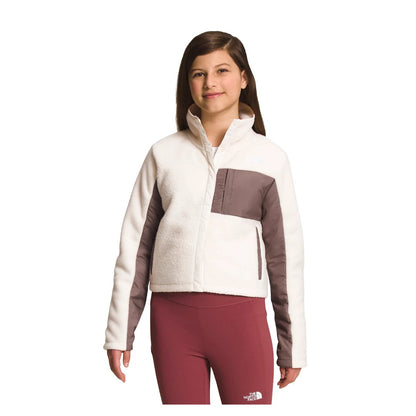 The North Face Girls’ Fleece Mashup Jacket featuring soft fleece fabric, mixed-material design, and full-zip front for cozy everyday warmth.