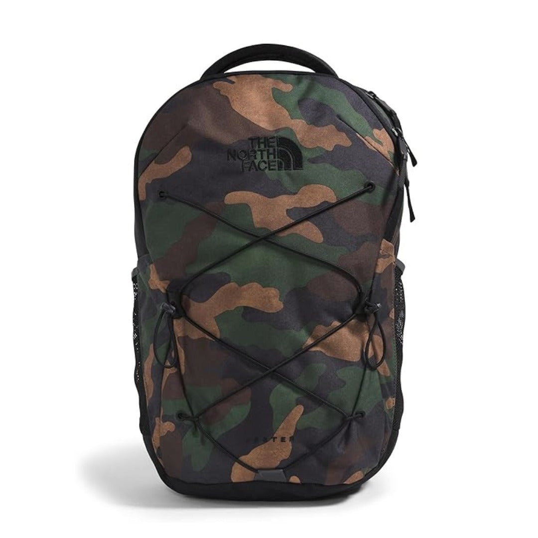 Camo-patterned backpack with padded laptop sleeve, front organizer pocket, and ergonomic straps, designed for school, work, or everyday use.
