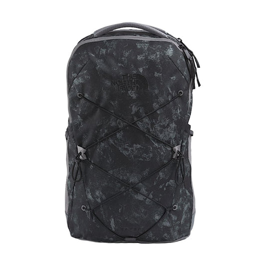 The North Face Jester Backpack with front bungee system, padded laptop sleeve, and multiple compartments for everyday use.