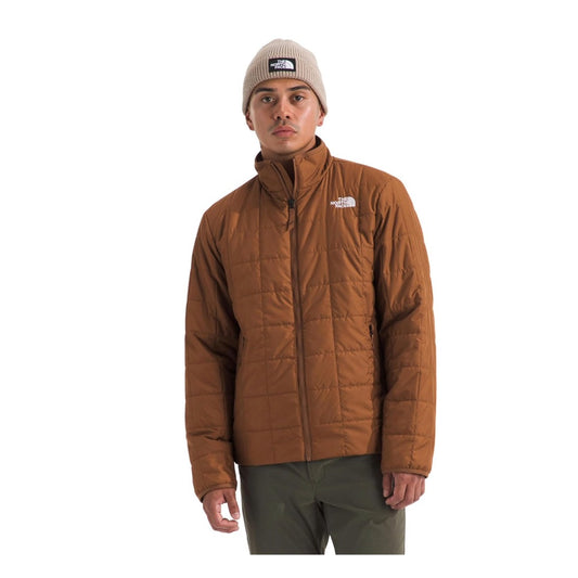 The North Face Men’s Junction Insulated Jacket in black with full-zip front, stand collar, and embroidered logo on chest.