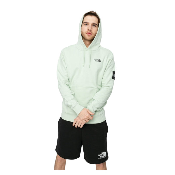 The North Face Men’s Box Hoodie featuring soft fleece fabric, adjustable hood, kangaroo pocket, ribbed trim, and bold Box NSE logo graphic on the front.