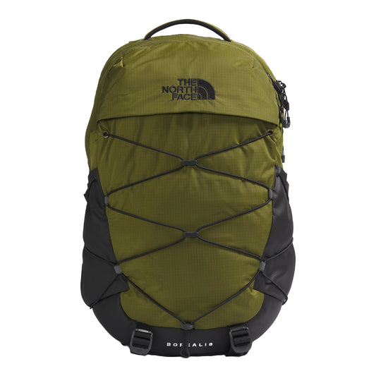 North Face Borealis backpack featuring a front bungee system, multiple compartments, and padded straps for organized everyday carry.