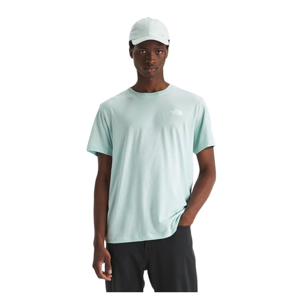 The North Face Men’s Core Box NSE Short Sleeve Tee featuring soft cotton fabric, ribbed crewneck, and bold Box NSE logo graphic on the chest for casual wear.