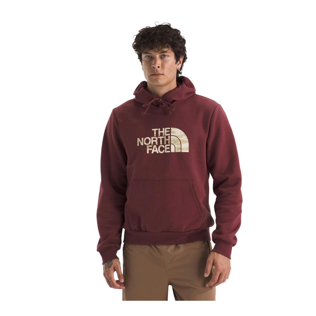 The North Face Men's Evolution Edge of Light Half Dome Hoodie in black, featuring a bold Half Dome logo on the chest, adjustable hood, and kangaroo pocket.
