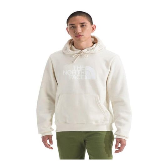 The North Face Men's Evolution Half Dome Hoodie in black, featuring the bold Half Dome logo on the chest, an adjustable hood, and kangaroo pocket.

