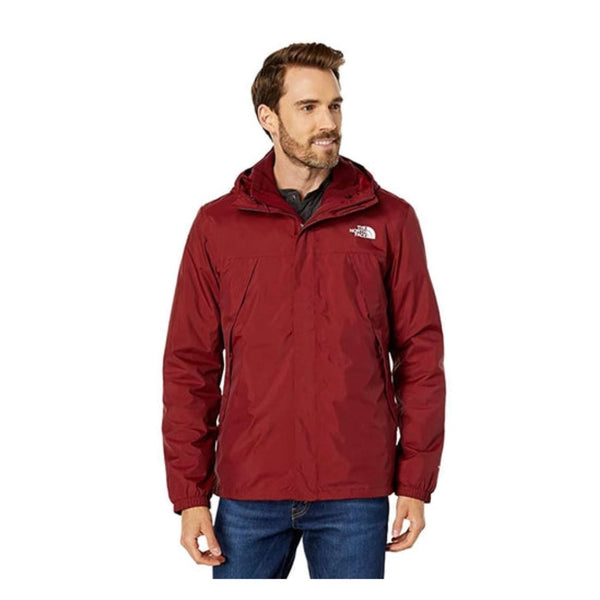 The North Face Men’s Antora Triclimate Jacket featuring a waterproof outer shell with adjustable hood and a removable insulated inner jacket for versatile all-weather protection.