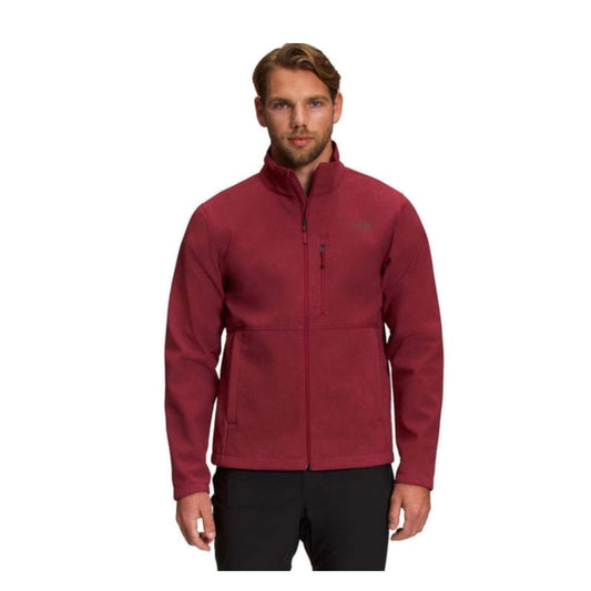 The North Face Men’s Apex Bionic Jacket featuring windproof soft-shell fabric, full front zipper, zippered hand and chest pockets, stand collar, and streamlined standard-fit design.